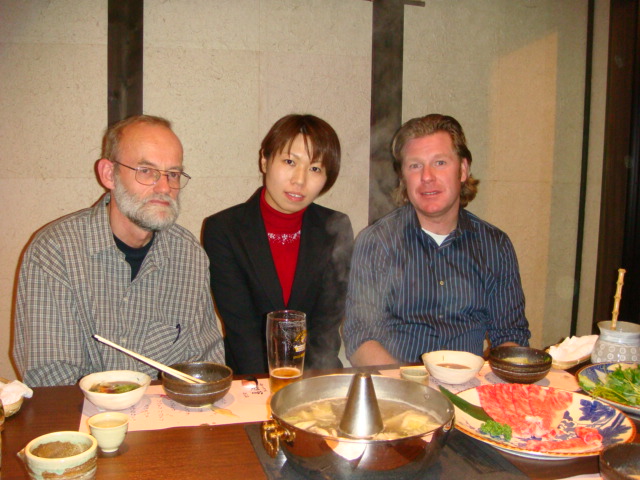 Met Chikako Teramoto  aan het diner