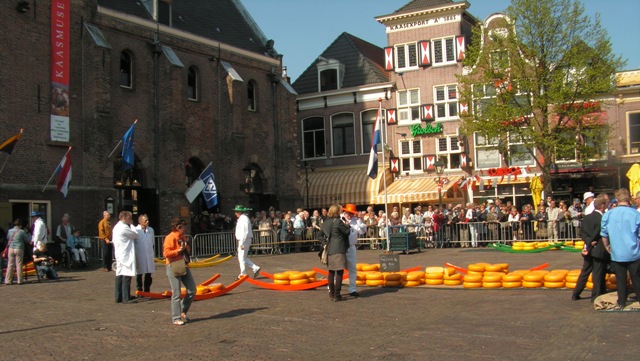 De kaasmarkt in Alkmaar
